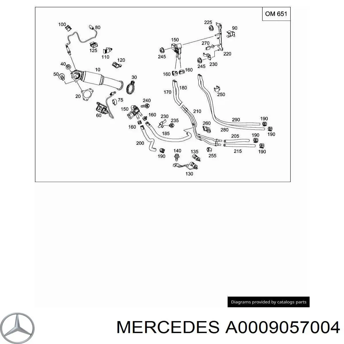 Купить 0009058501 Mercedes Датчик температуры отработавших газов (ОГ), до катализатора