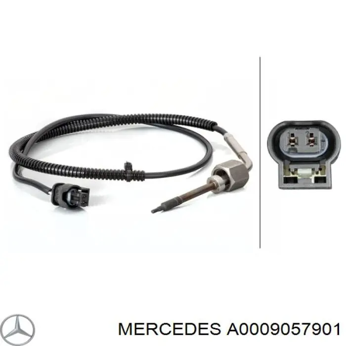 A0009057901 Mercedes датчик температуры отработавших газов (ог, до катализатора)