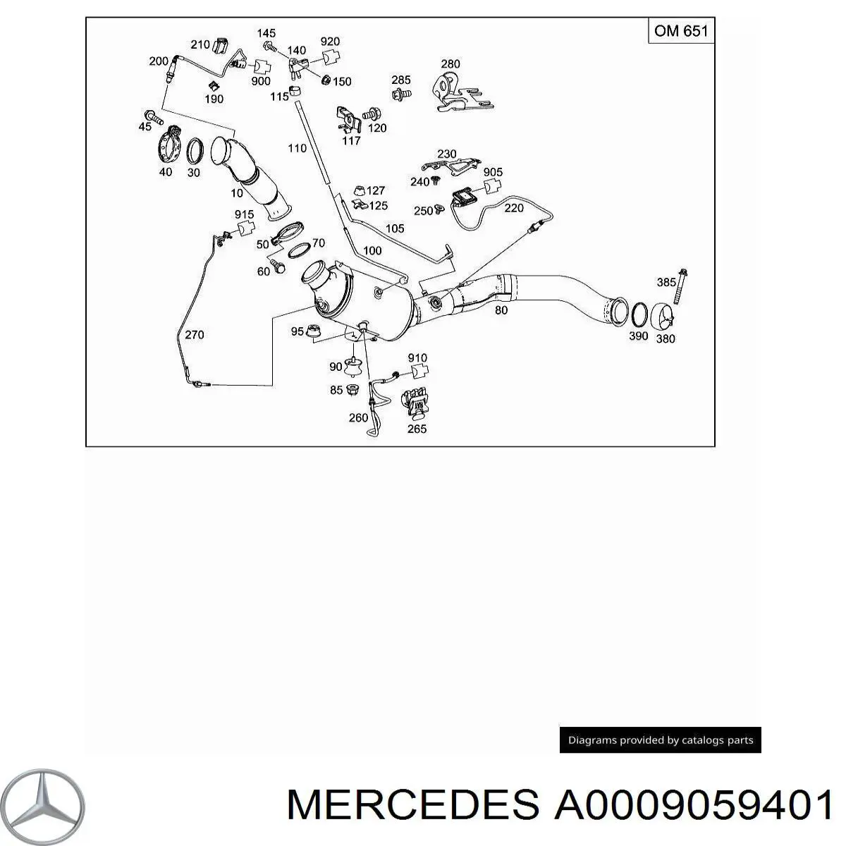 Датчик температуры отработавших газов (ОГ), сажевого фильтра Mercedes A0009050408 цена, от 601.59 USD