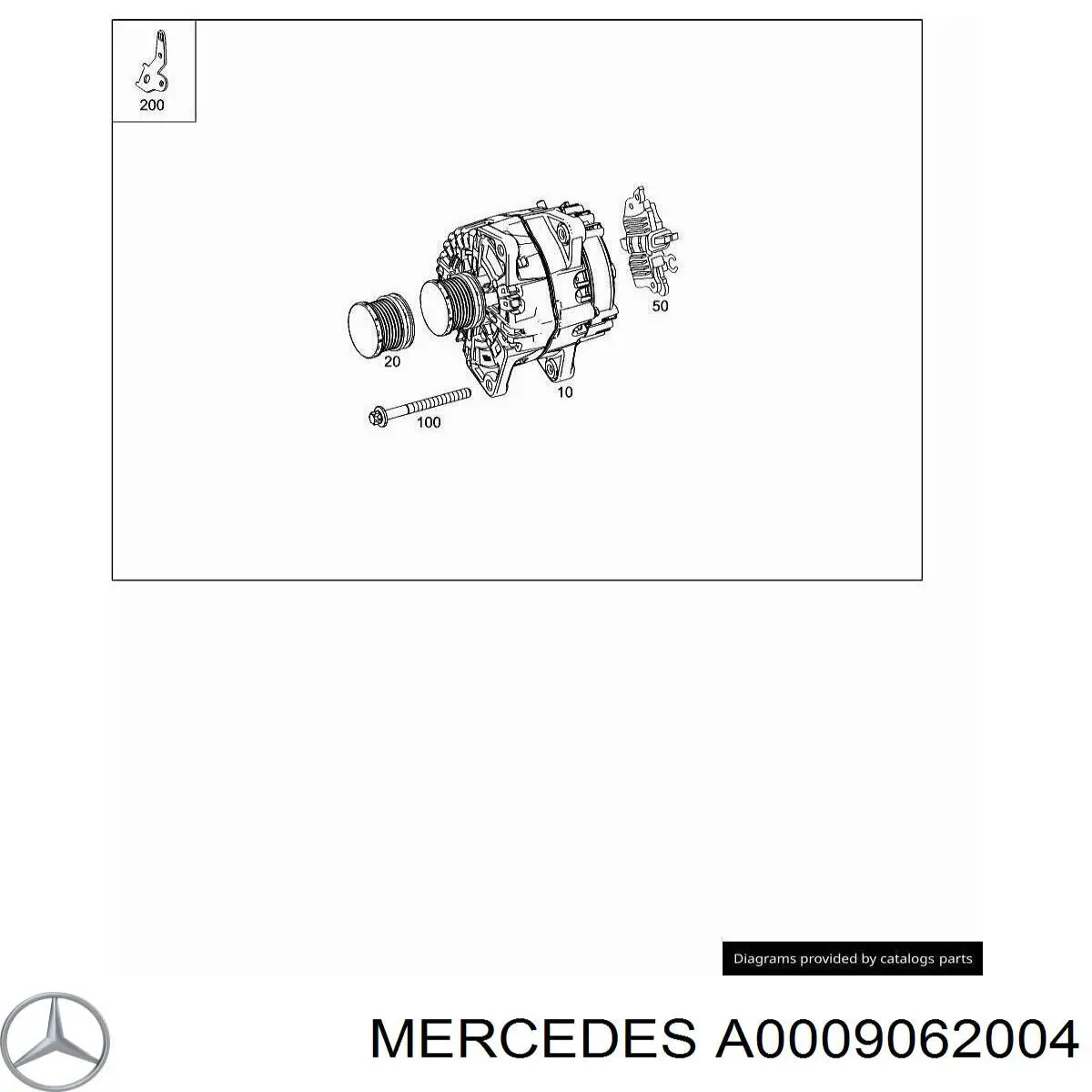 A0009062004 Mercedes gerador