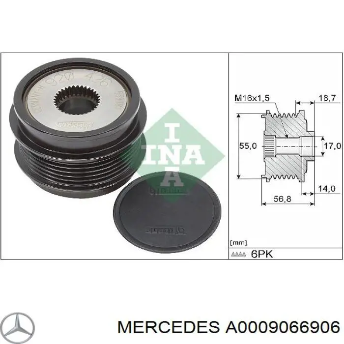 A000906690680 Mercedes генератор