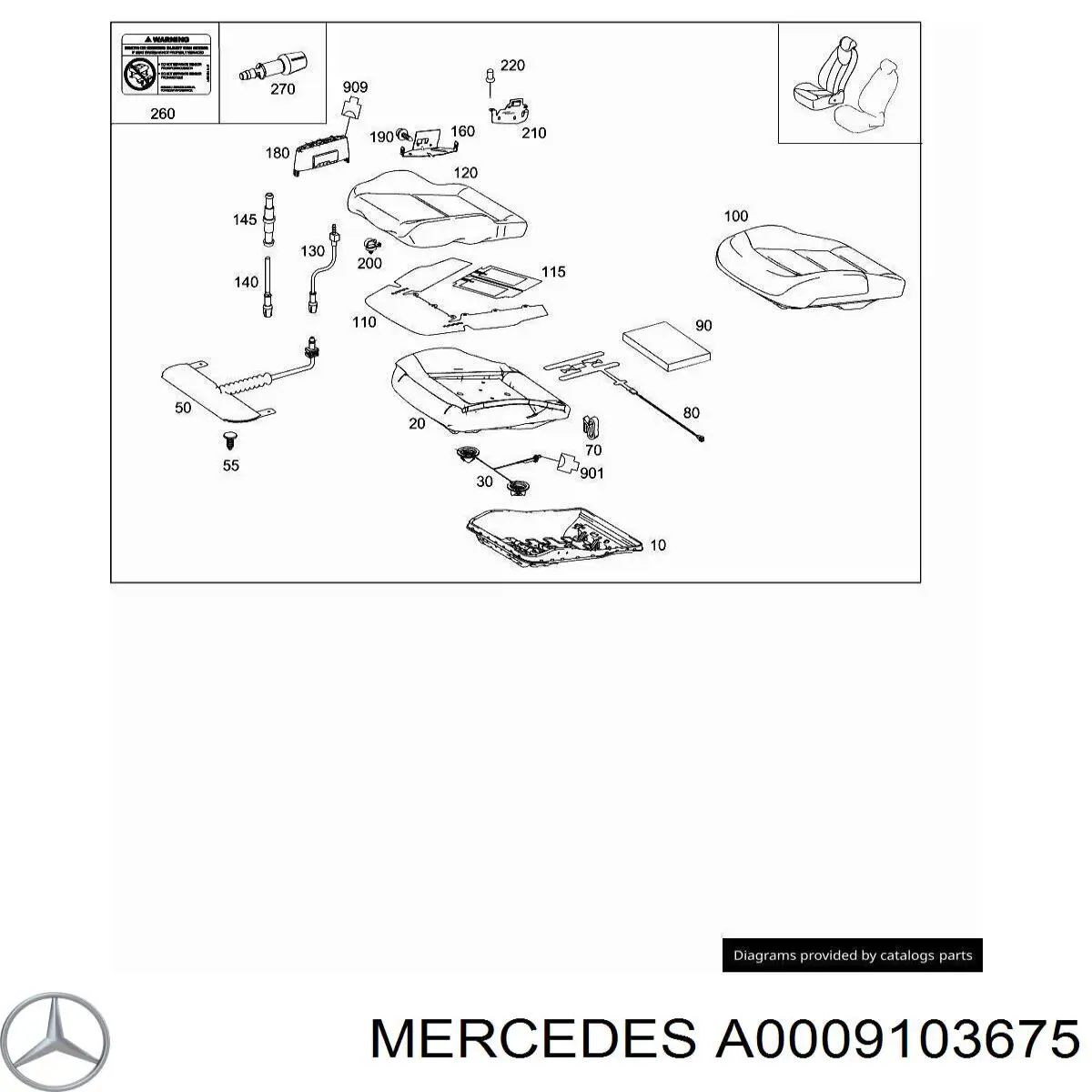  Mercedes A0009103675 цена, от  USD