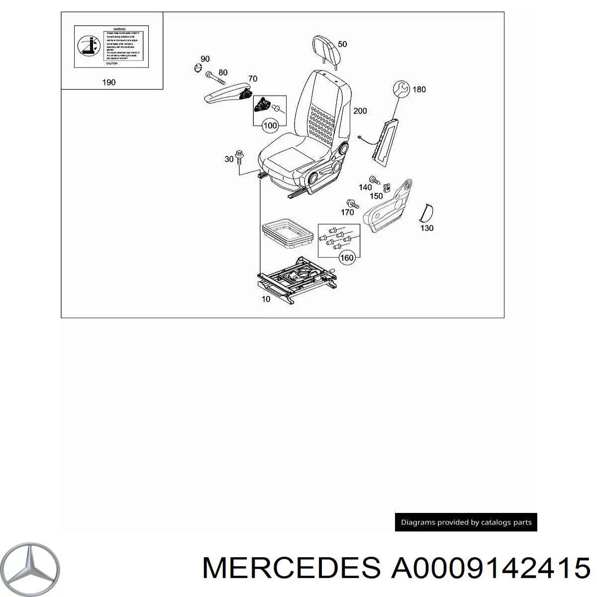 A0009142415 Mercedes наполнитель подушки переднего сиденья