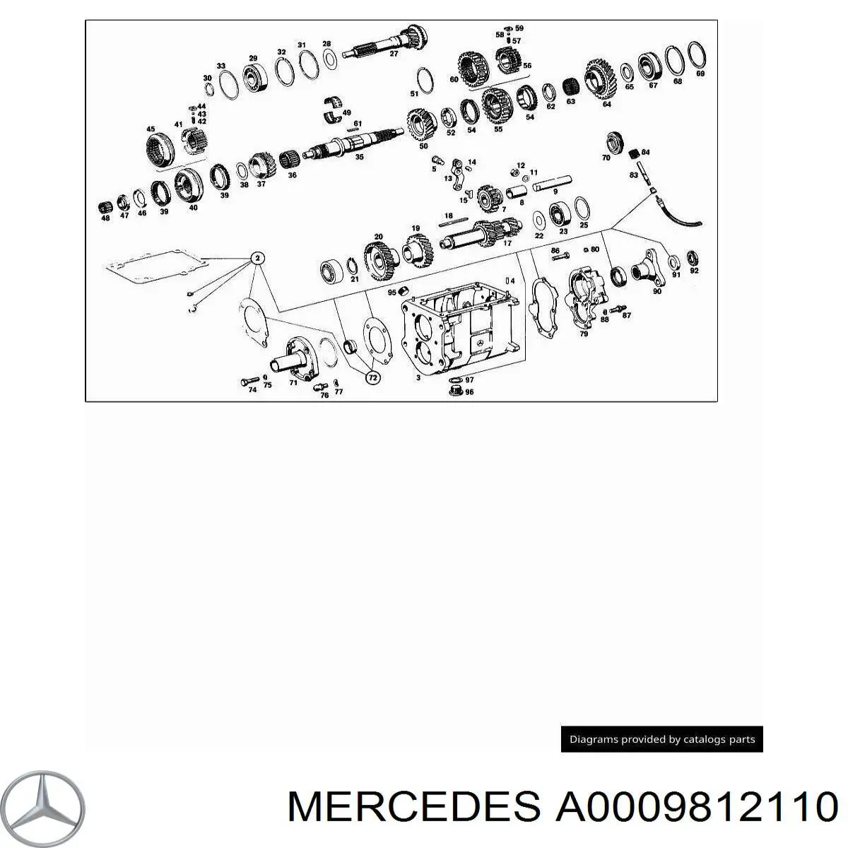 A0009812110 Mercedes подшипник стартера