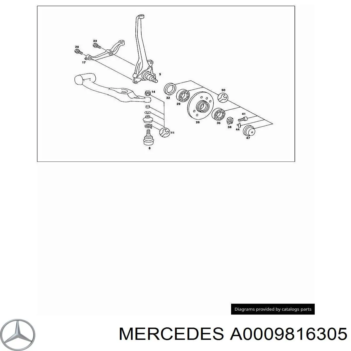 Подшипник ступицы A0009816305 Mercedes