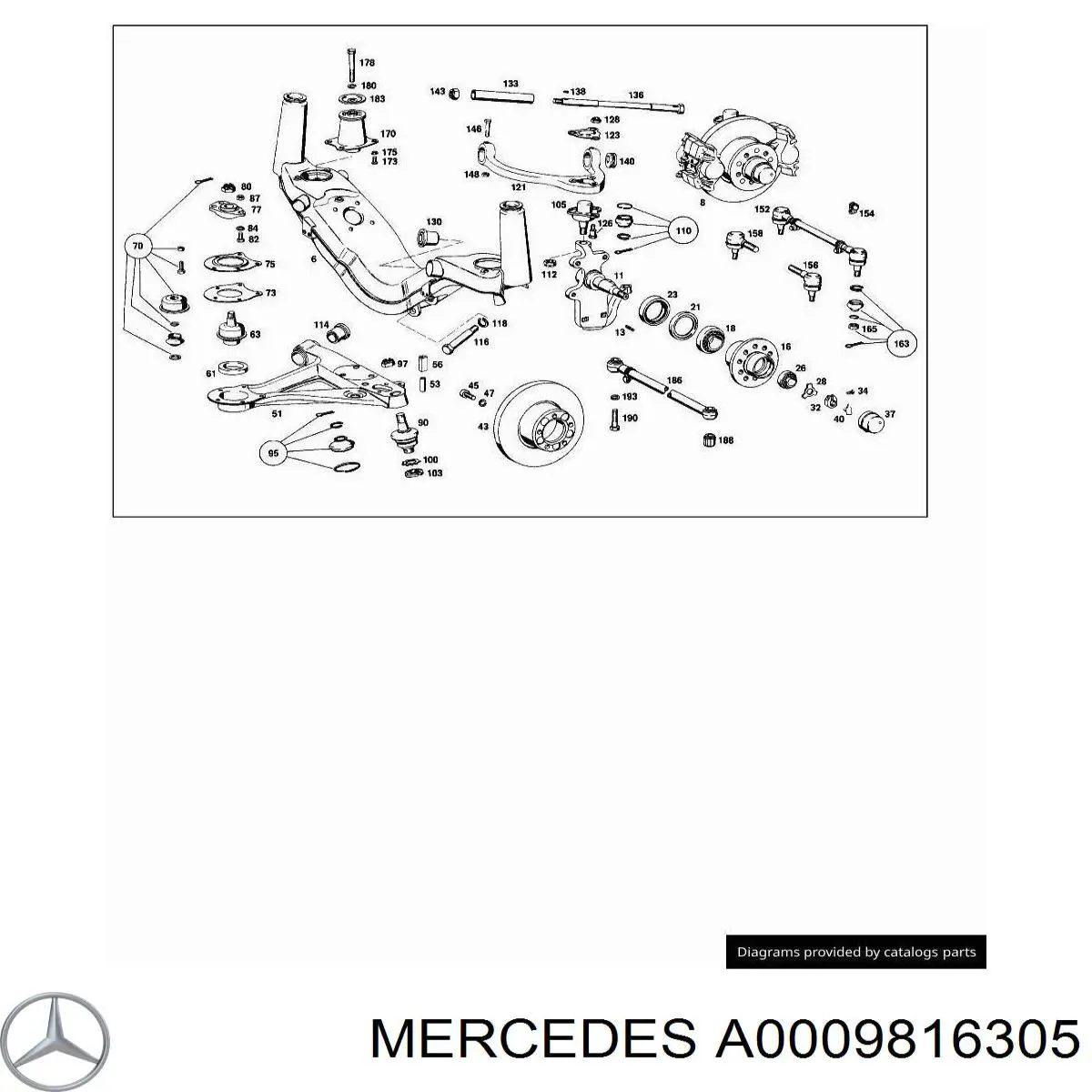 Комплект подшипника ступицы колеса Mercedes A0009816305 цена, от 9.72 USD