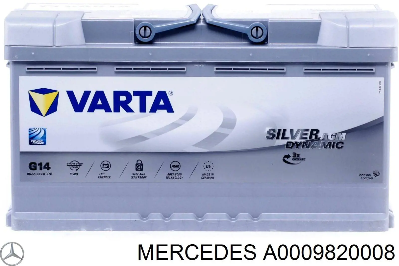 Купить A0009820008 Mercedes Батарея аккумуляторная