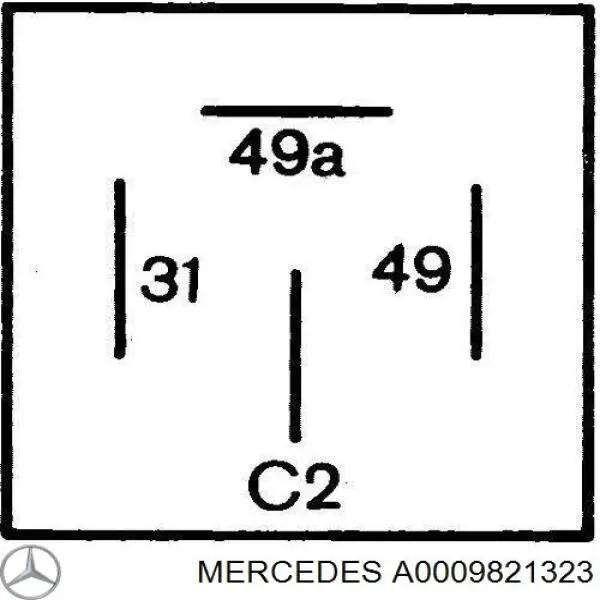 Реле указателей поворотов Mercedes A0009821323