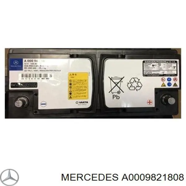 Аккумулятор Mercedes A0009821808
