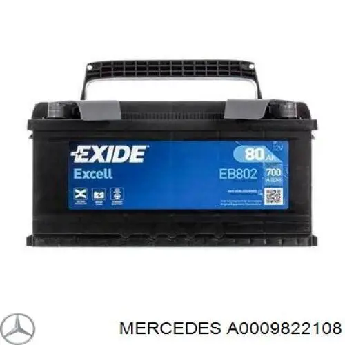 Купить A0019820208 Mercedes Батарея аккумуляторная
