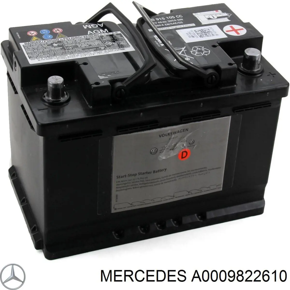 Аккумулятор A0009822610 Mercedes