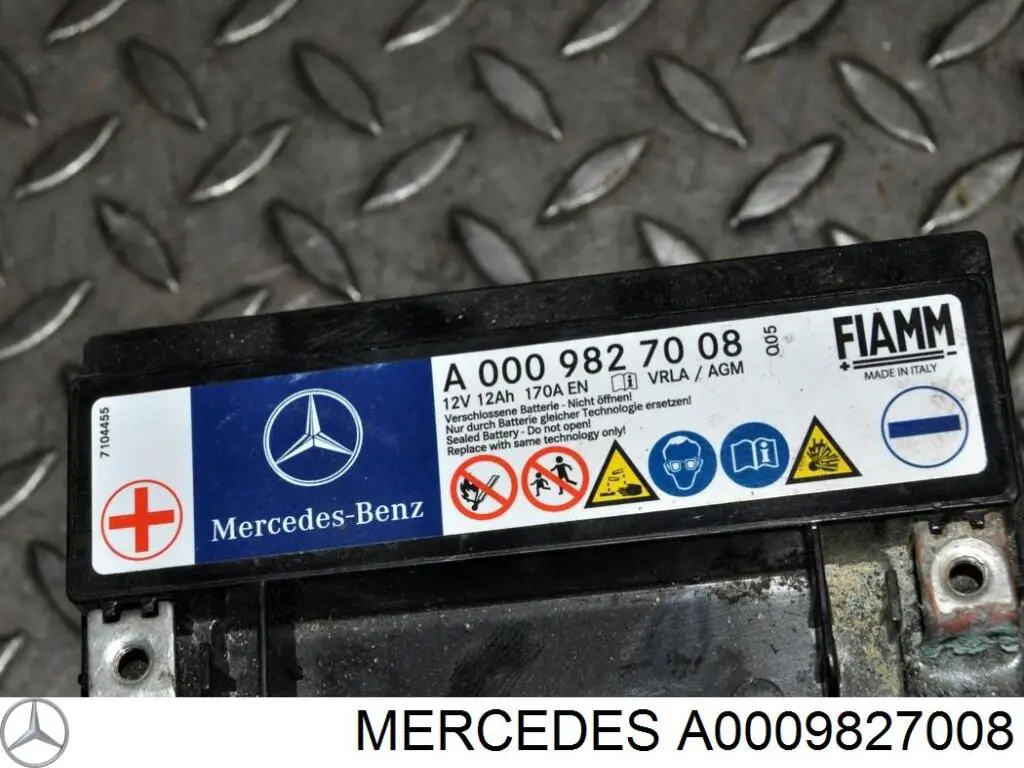 Аккумулятор Mercedes A0009827008