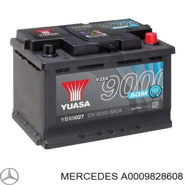 Аккумулятор Mercedes A0009828608