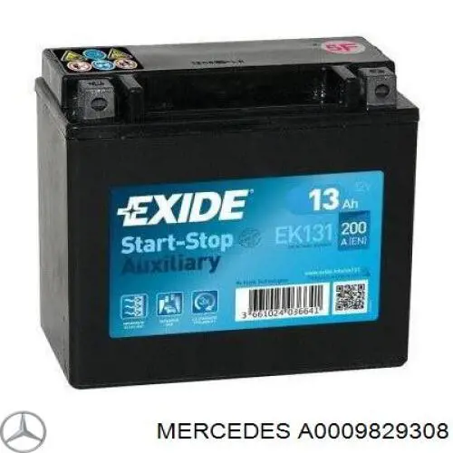 Купить Аккумулятор Mercedes 13 А/ч (A0009829308)