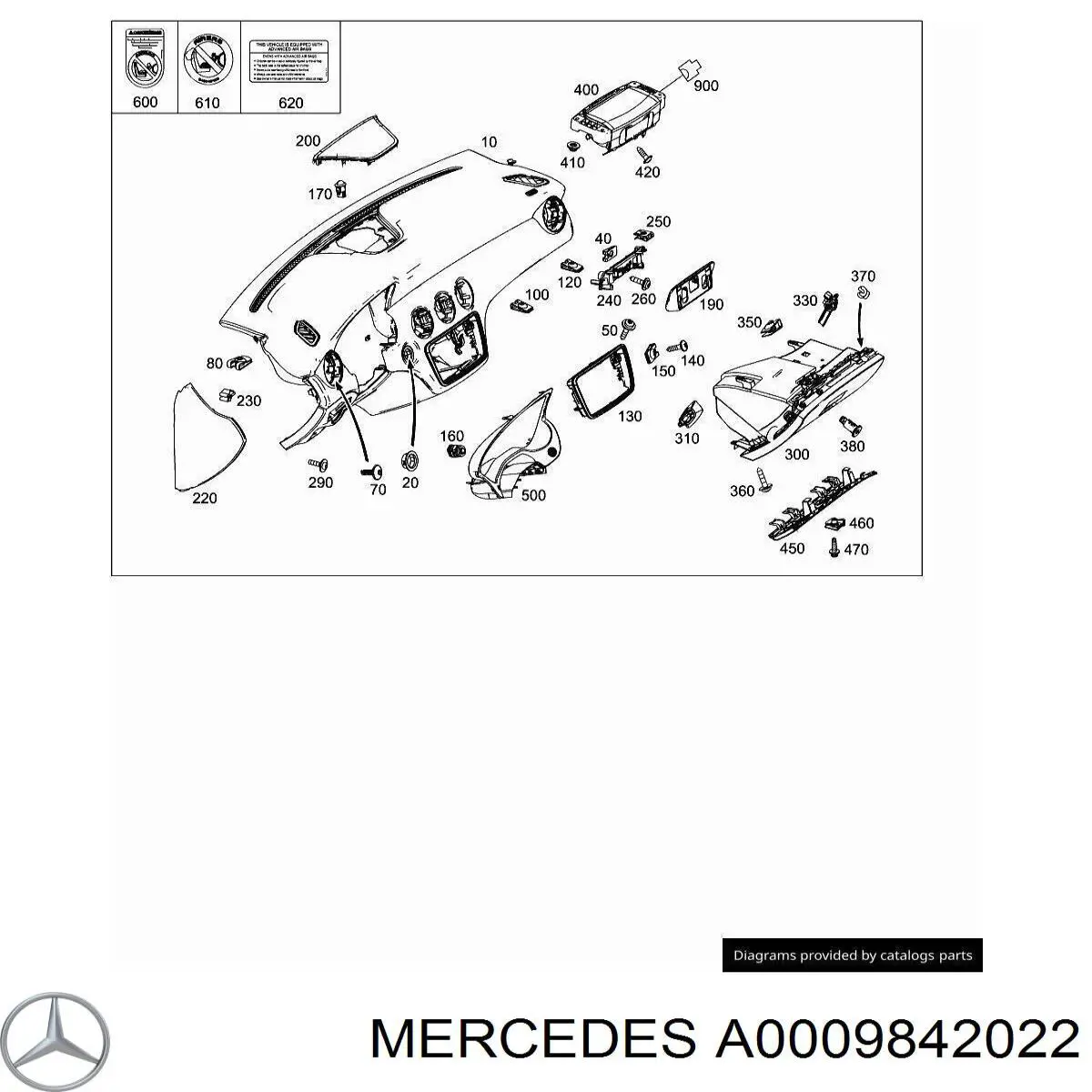  Mercedes A0009842022 цена, от 0.89 USD