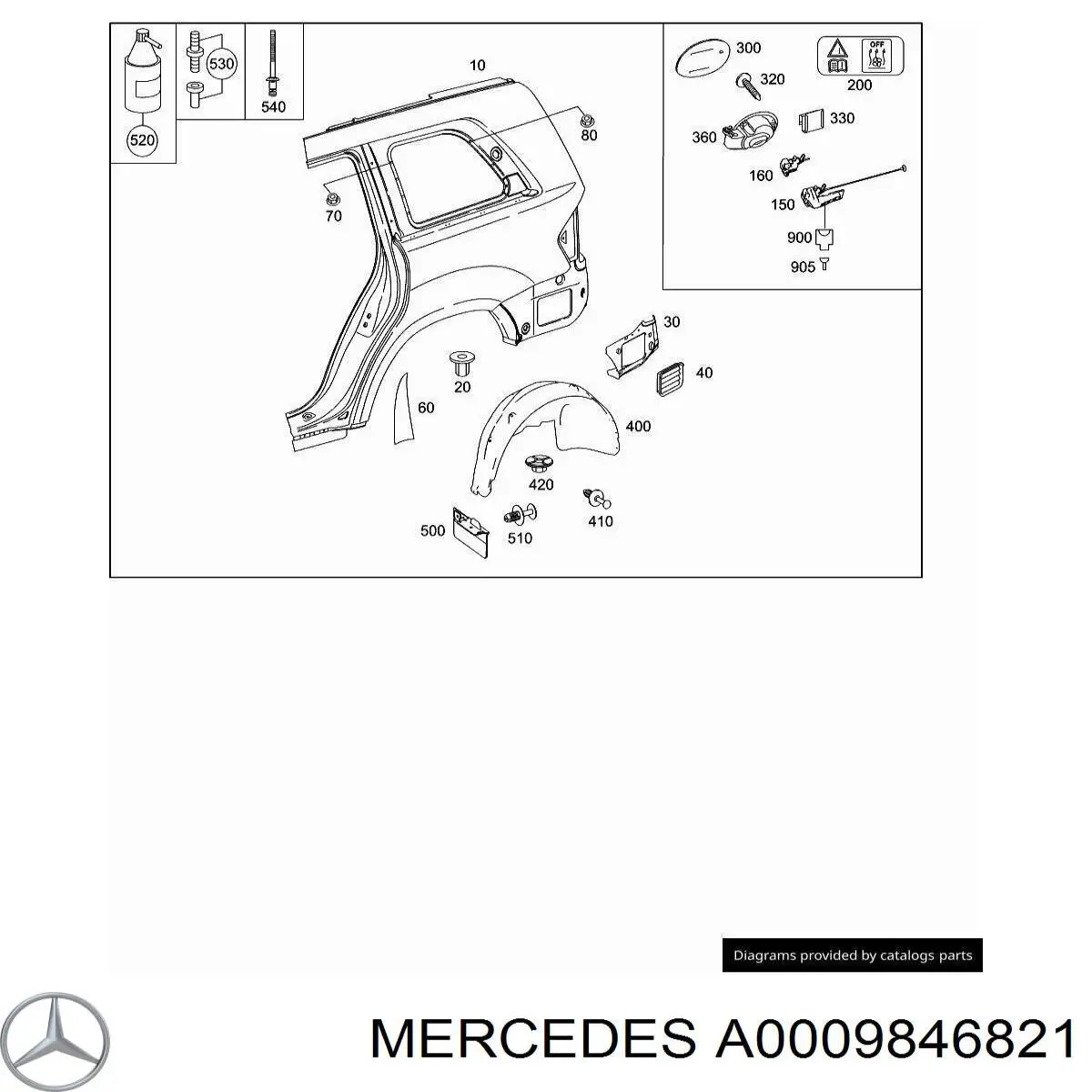  Mercedes A0009846821 цена, от 3.66 USD