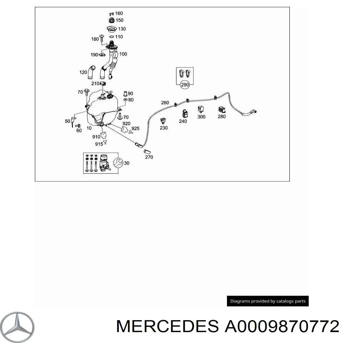  Mercedes A0009870772 цена, от  USD