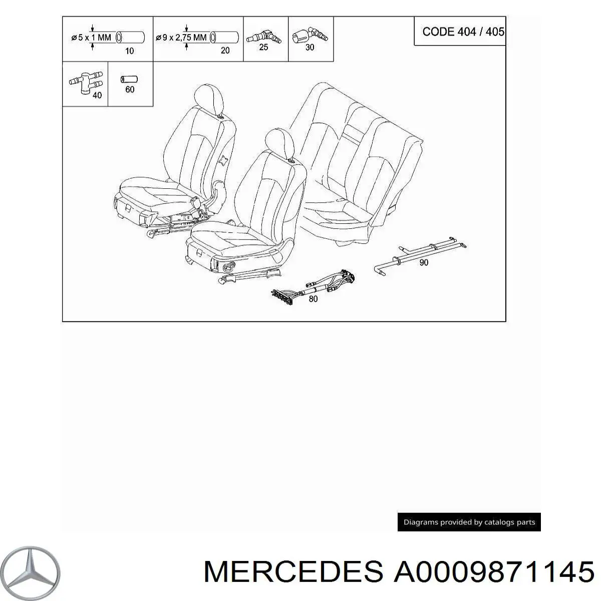  Mercedes A0009871145 цена, от 9.80 USD