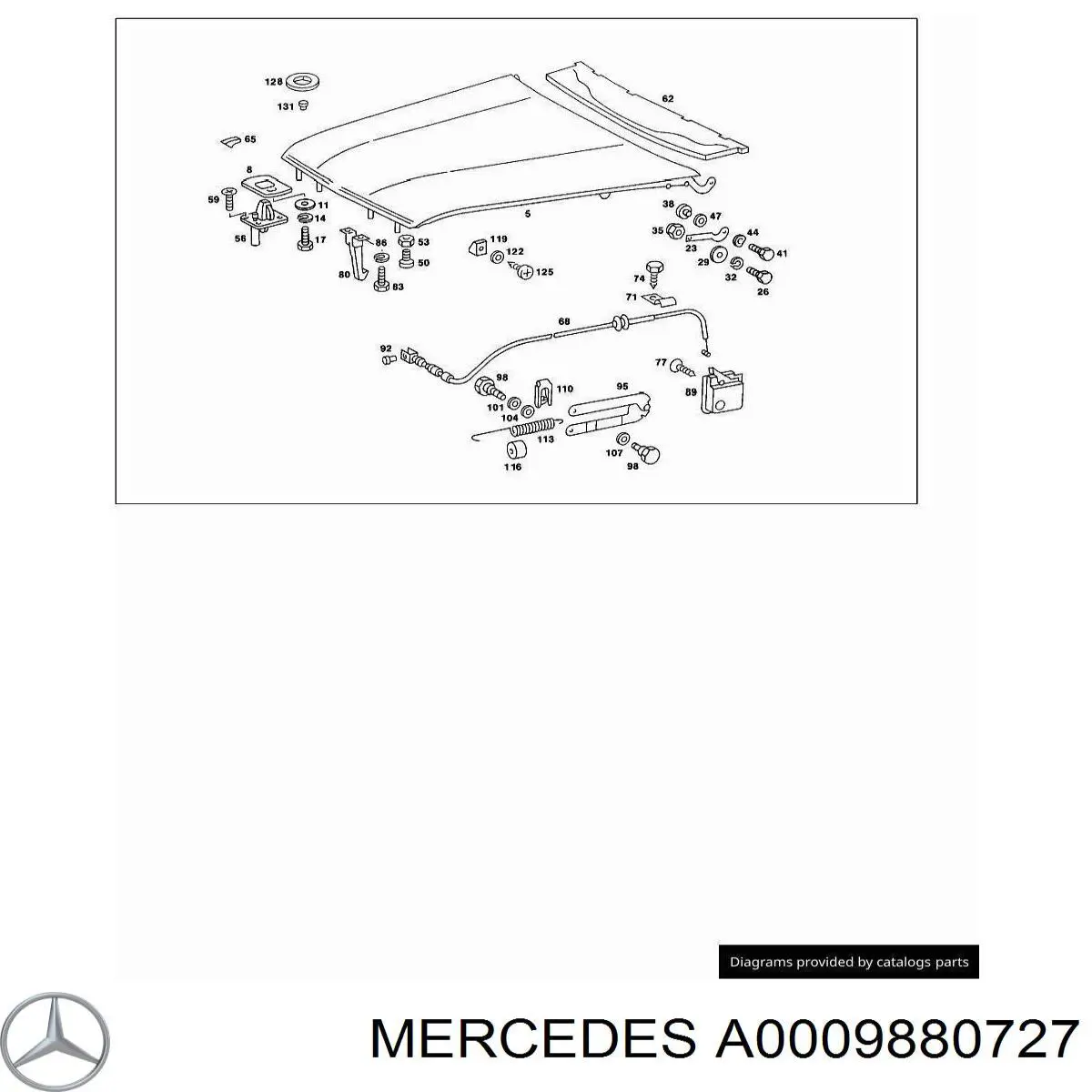 Bucha de emblema de tampa de porta-malas para Mercedes E (W211)