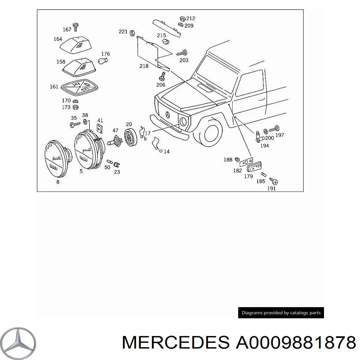  Mercedes A0009881878 цена, от 0.81 USD