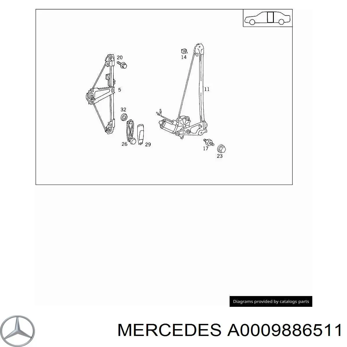 A0009886511 Mercedes 