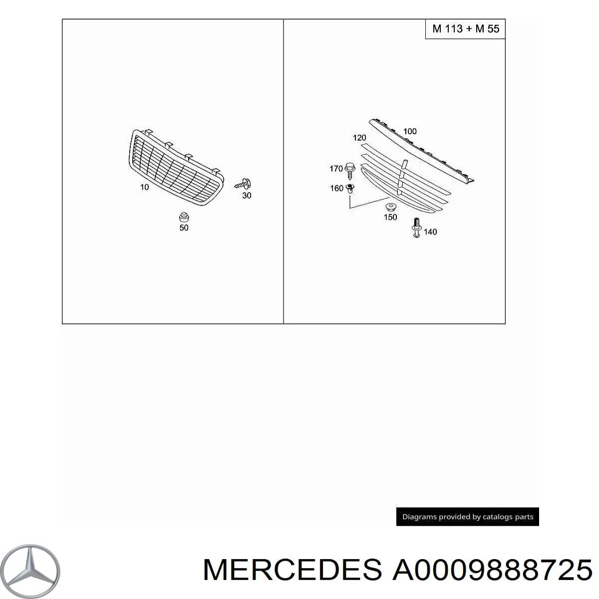  Mercedes A0009888725 цена, от 2.45 USD