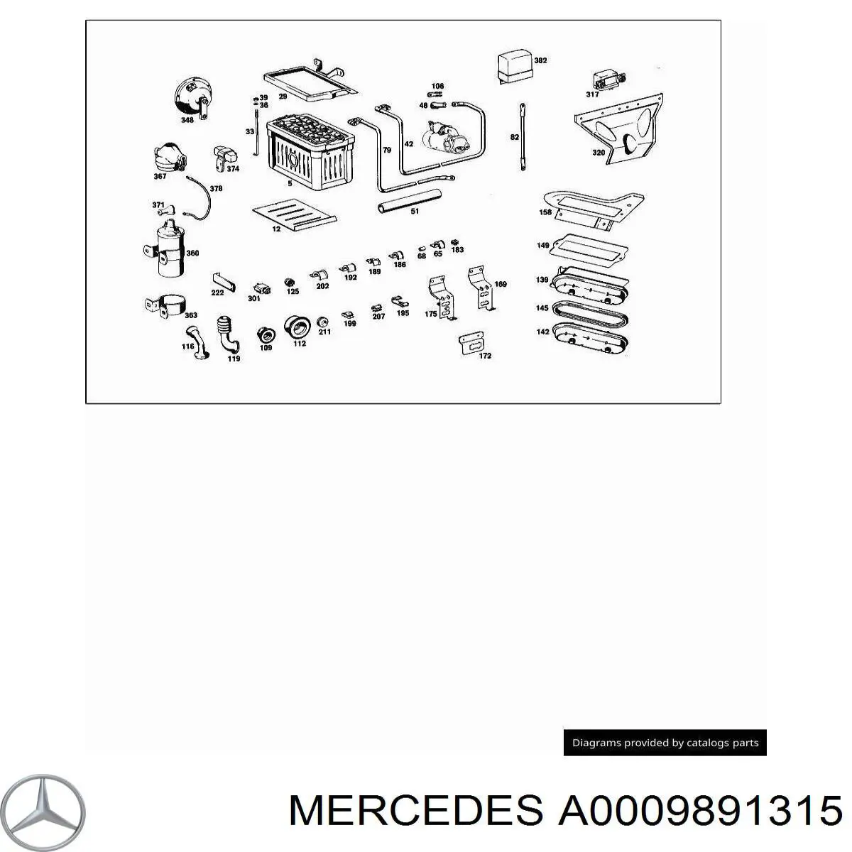  Mercedes A0009891315 цена, от 82.04 USD