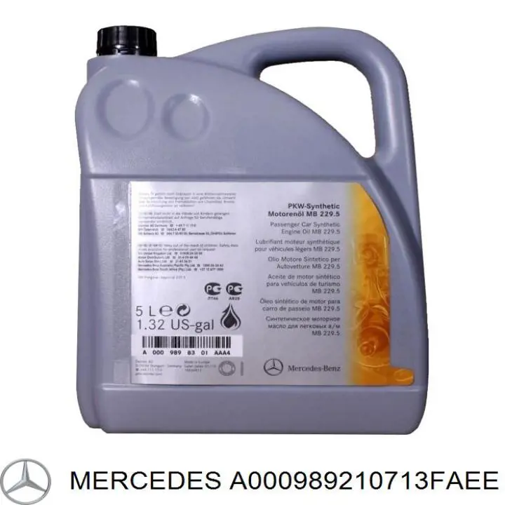 Моторное масло 000989210713 Mercedes