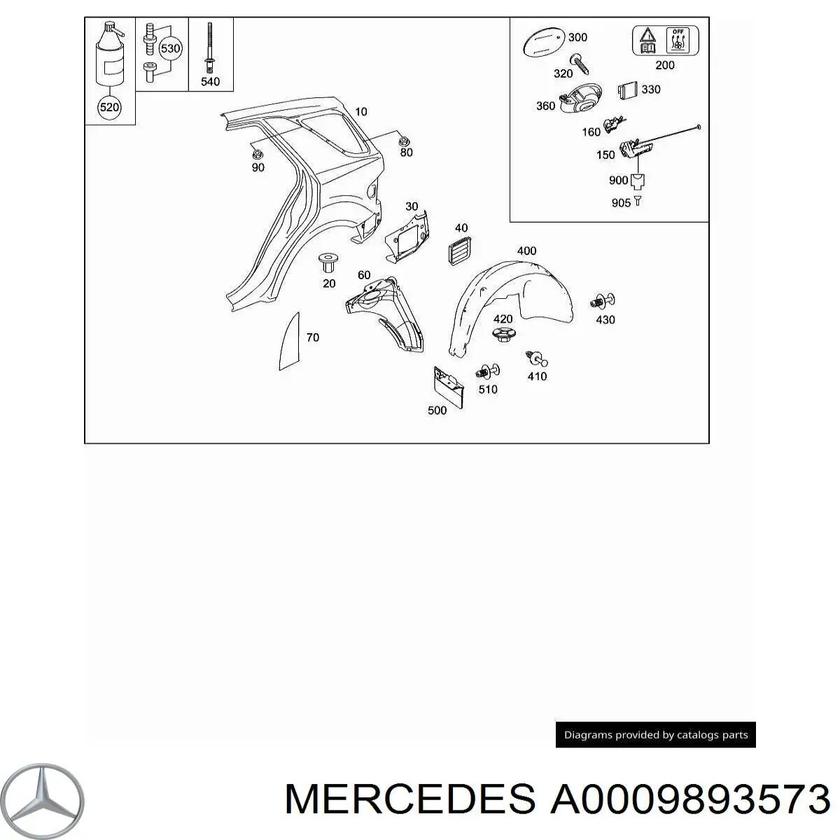  Mercedes A000989357309 цена, от 22.68 USD
