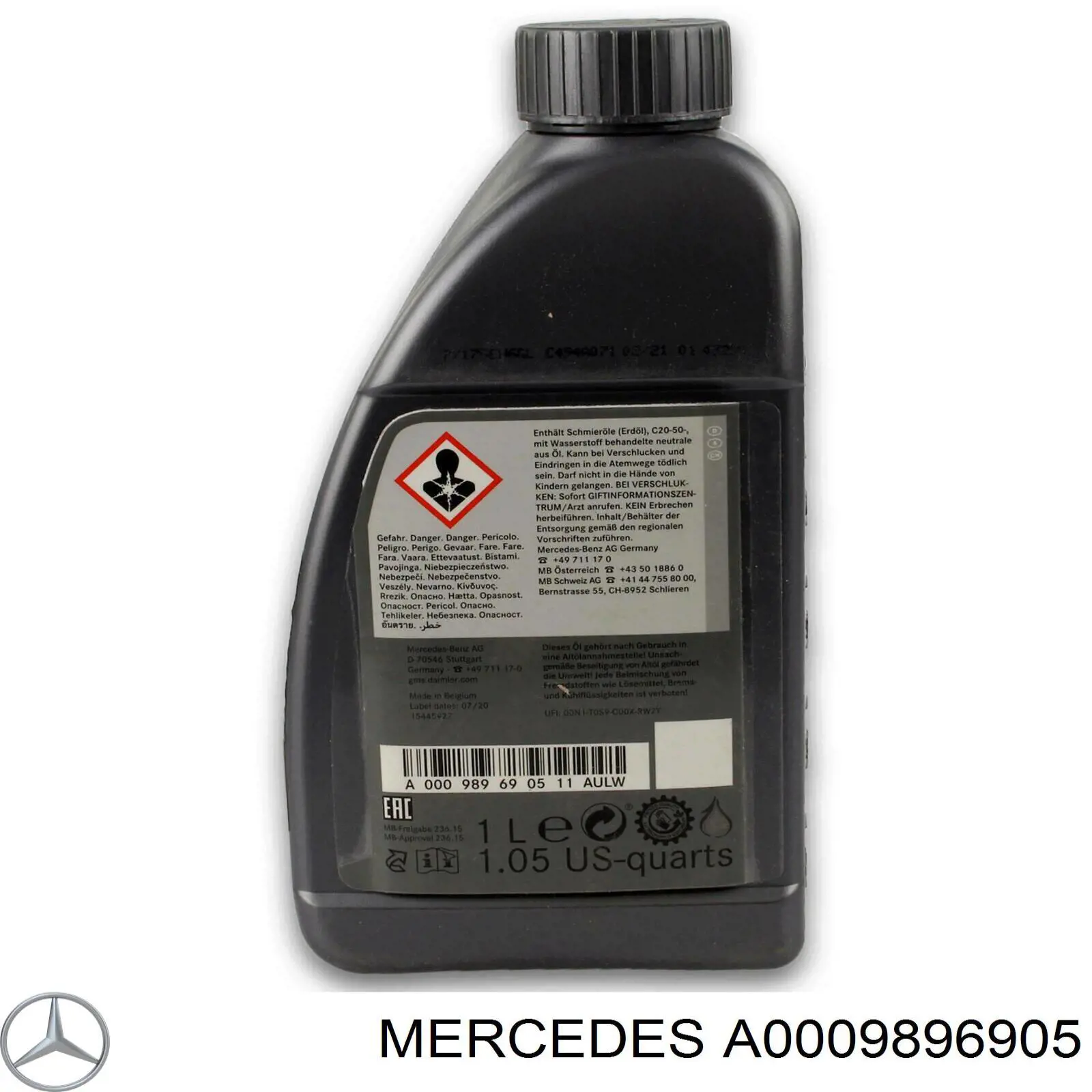 A0009896905 MERCEDES Aceite caja de cambios original y equivalente