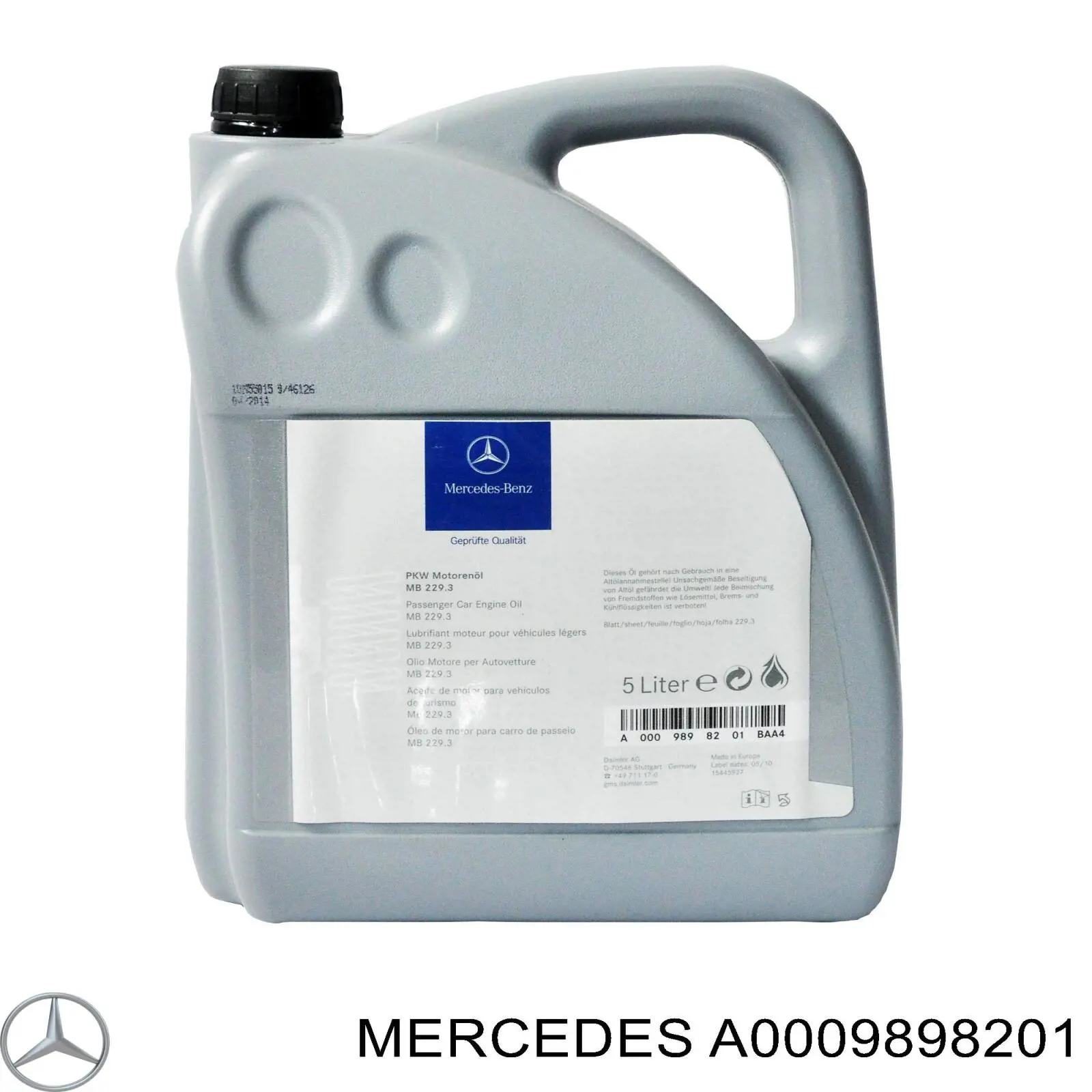 A0009898201 Mercedes Масло двигателя