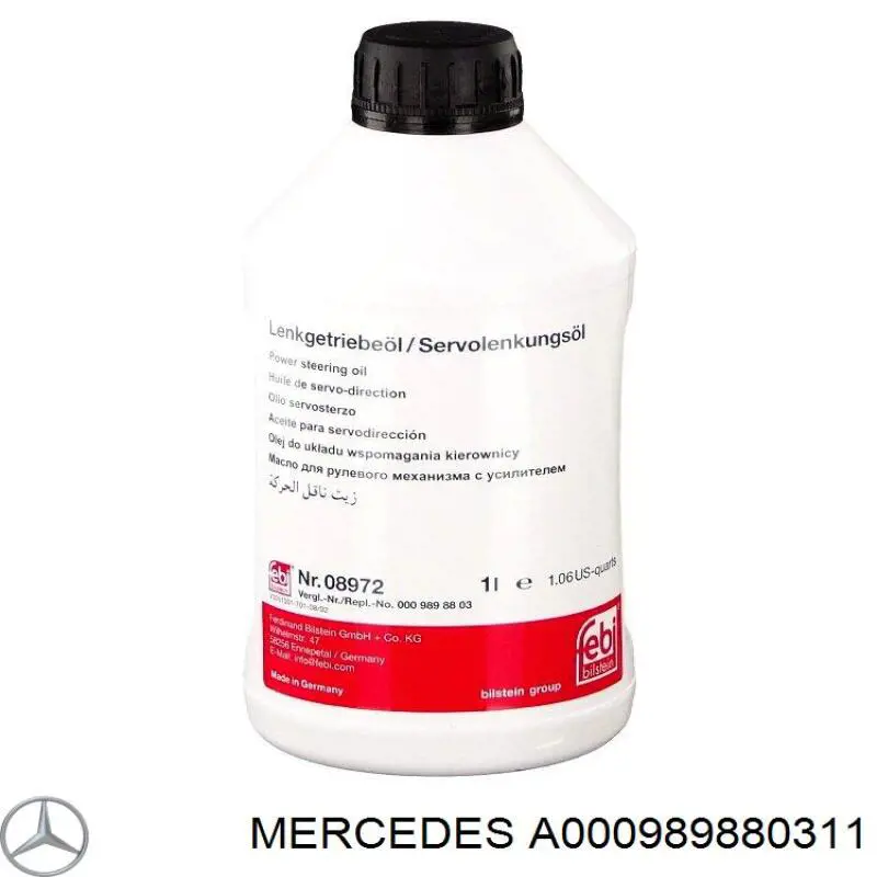 A000989880311 MERCEDES Aceite hidráulico para dirección asistida original y equivalente