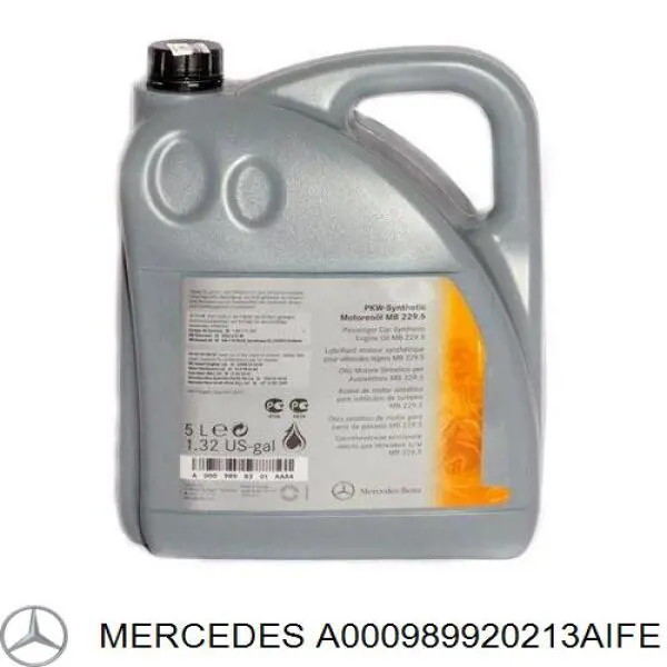 Моторное масло A000989920213AIFE Mercedes