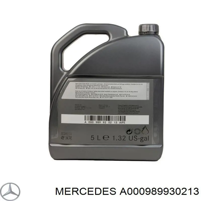 A000989930213 MERCEDES Aceite de motor original y equivalente