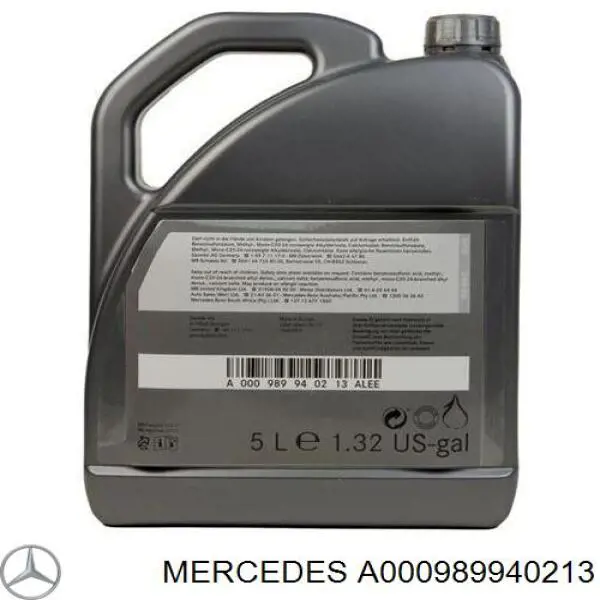 Моторное масло A000989940213 Mercedes