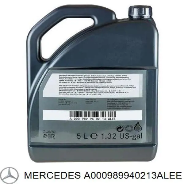 Моторное масло A000989940213ALEE Mercedes