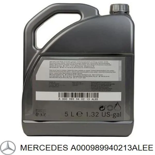 A000989940213ALEE Mercedes Масло двигателя
