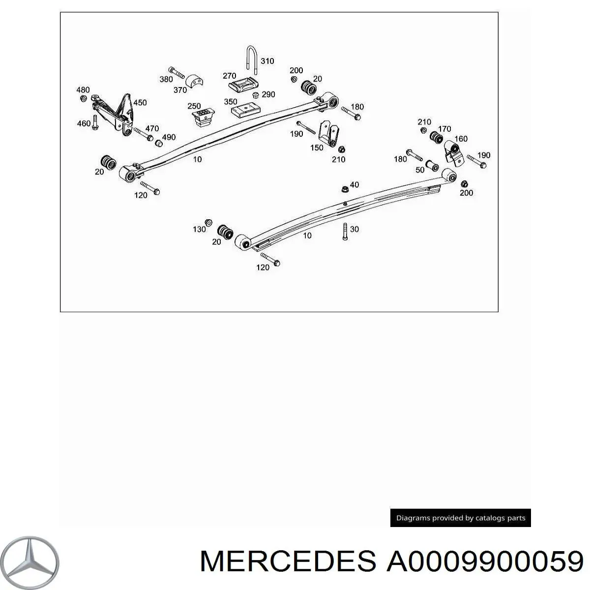 A0009900059 Mercedes parafuso (porca de fixação)