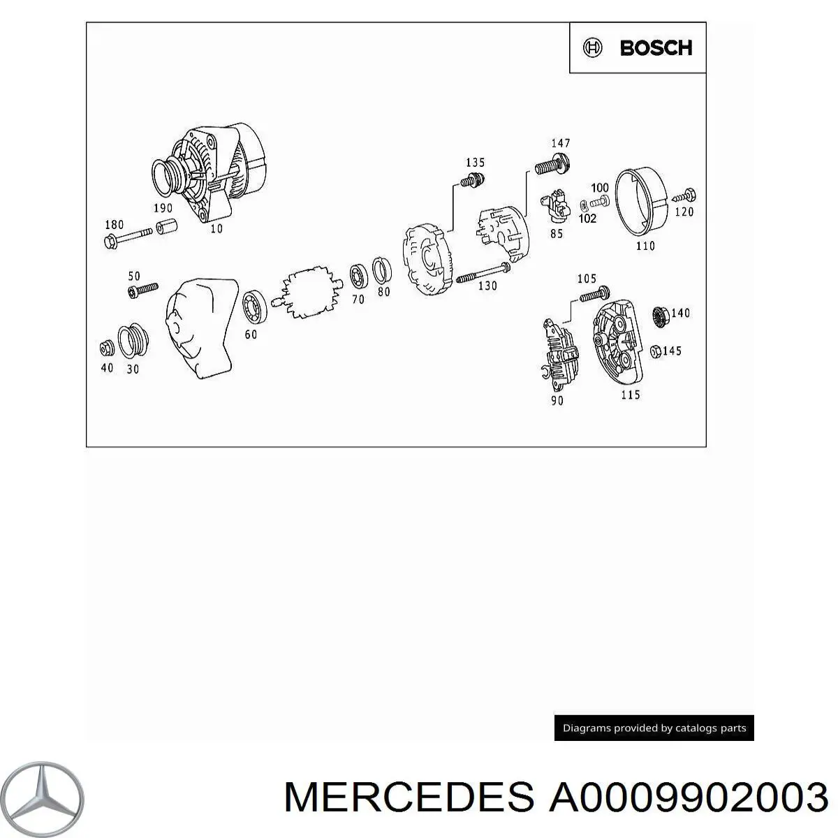  Mercedes A0009902003 цена, от 6.11 USD