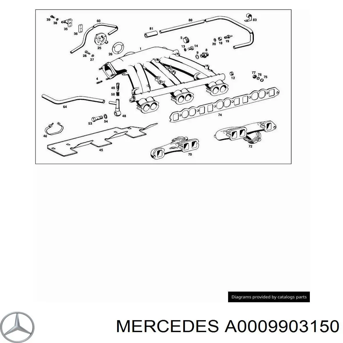 A0009903150 Mercedes гайка выпускного коллектора