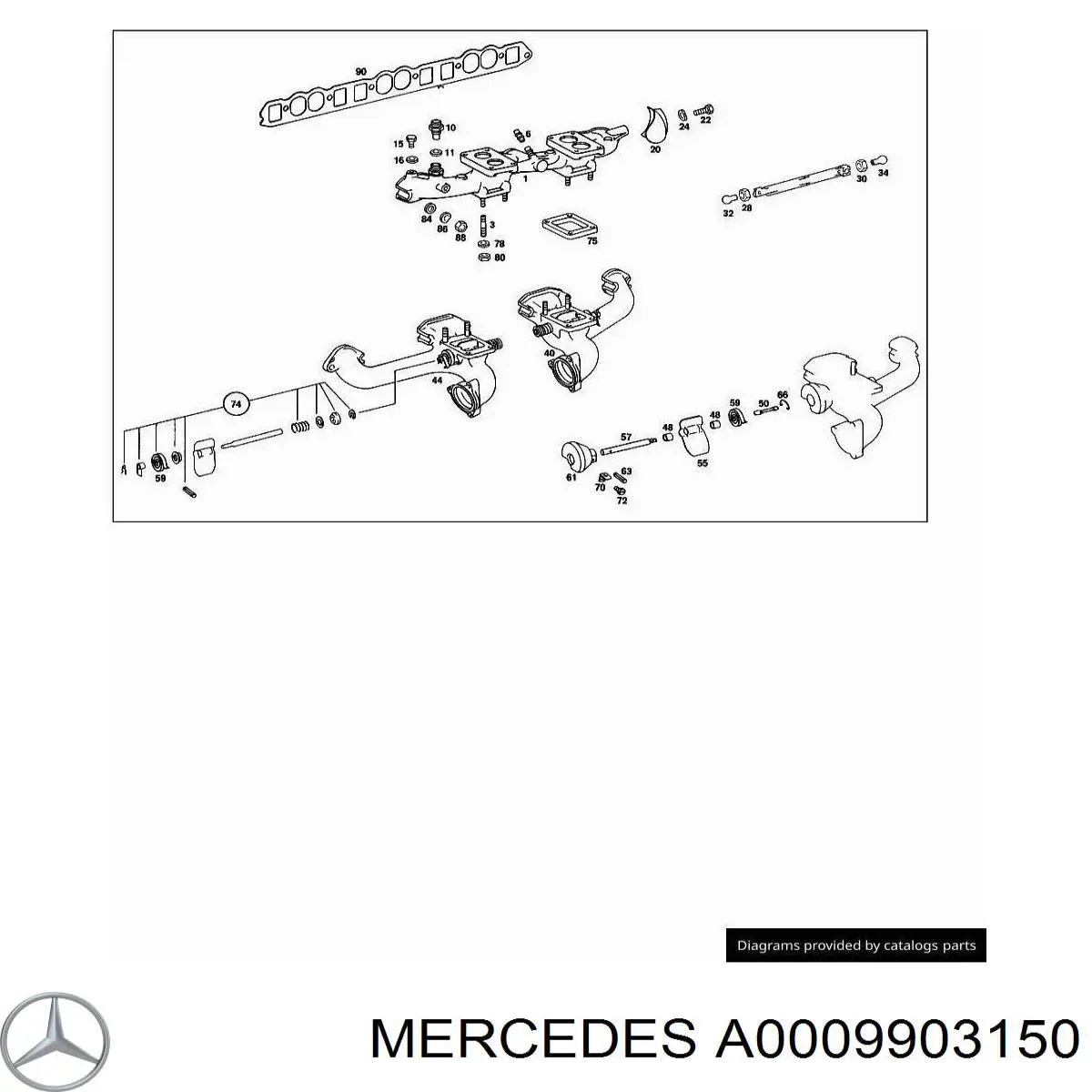 A0019902850 Mercedes Гайка выпускного коллектора
