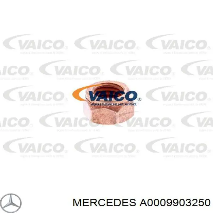 A0009903250 Mercedes porca de fixação de tubo de admissão do silenciador (de calças)