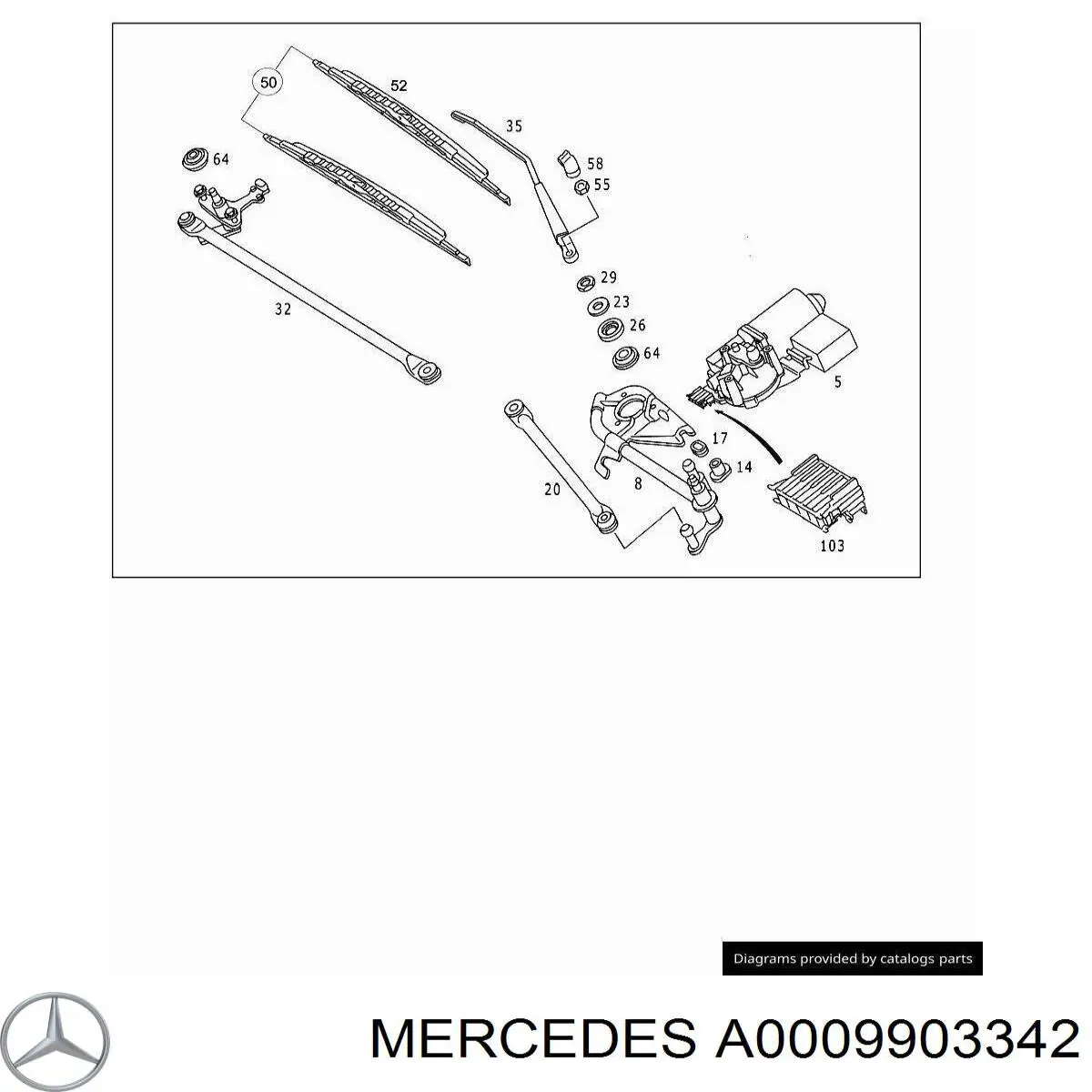  Mercedes A0009903342 цена, от 5.92 USD