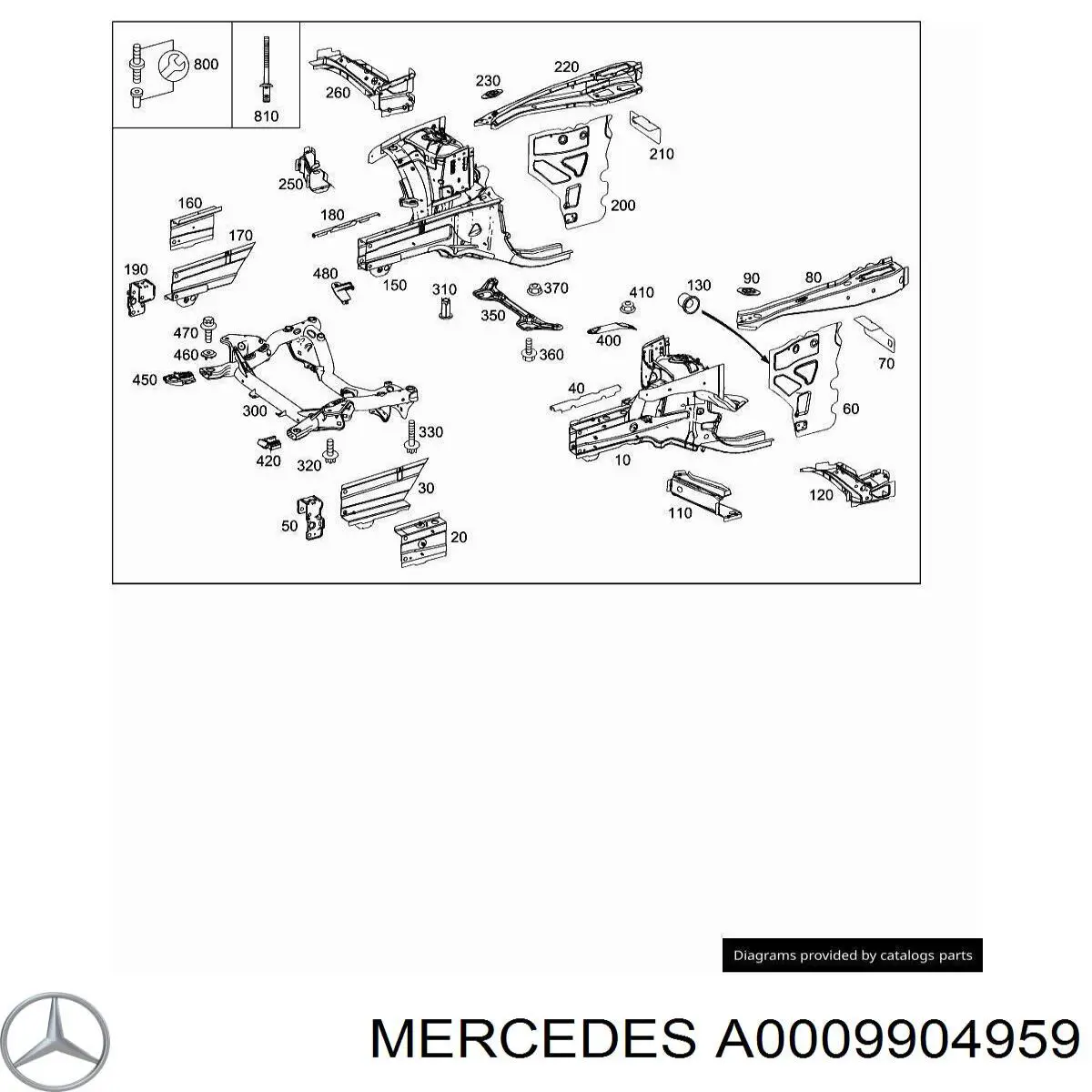  Mercedes A0009904959 цена, от 3.80 USD