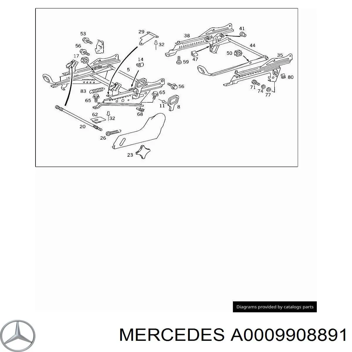  Mercedes A0009908891 цена, от 17.93 USD