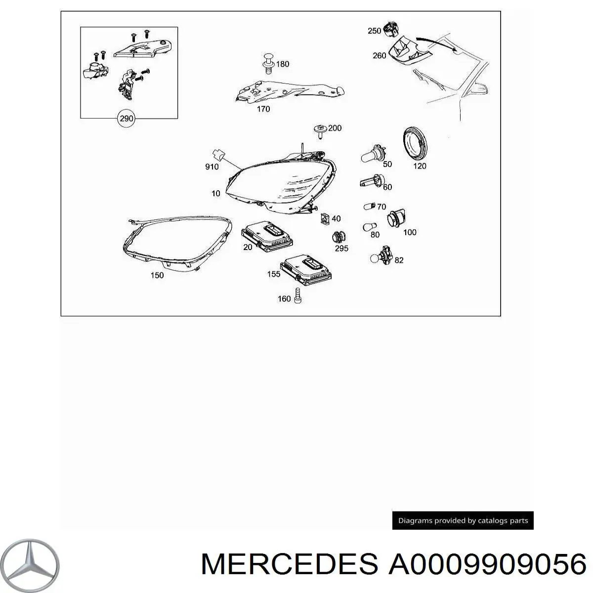  Mercedes A0009909056 цена, от 0.70 USD