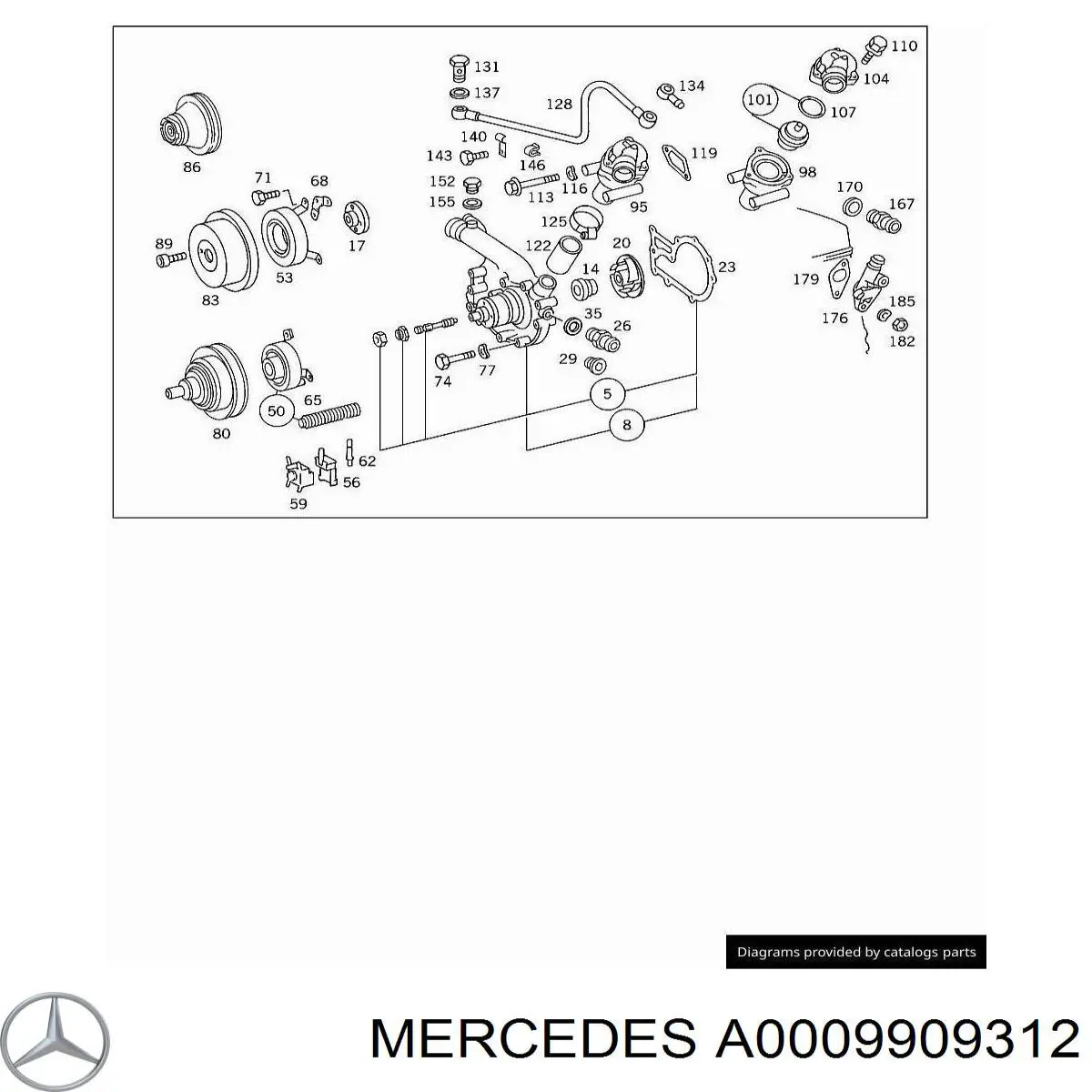  Mercedes A0009909312 цена, от 15.54 USD