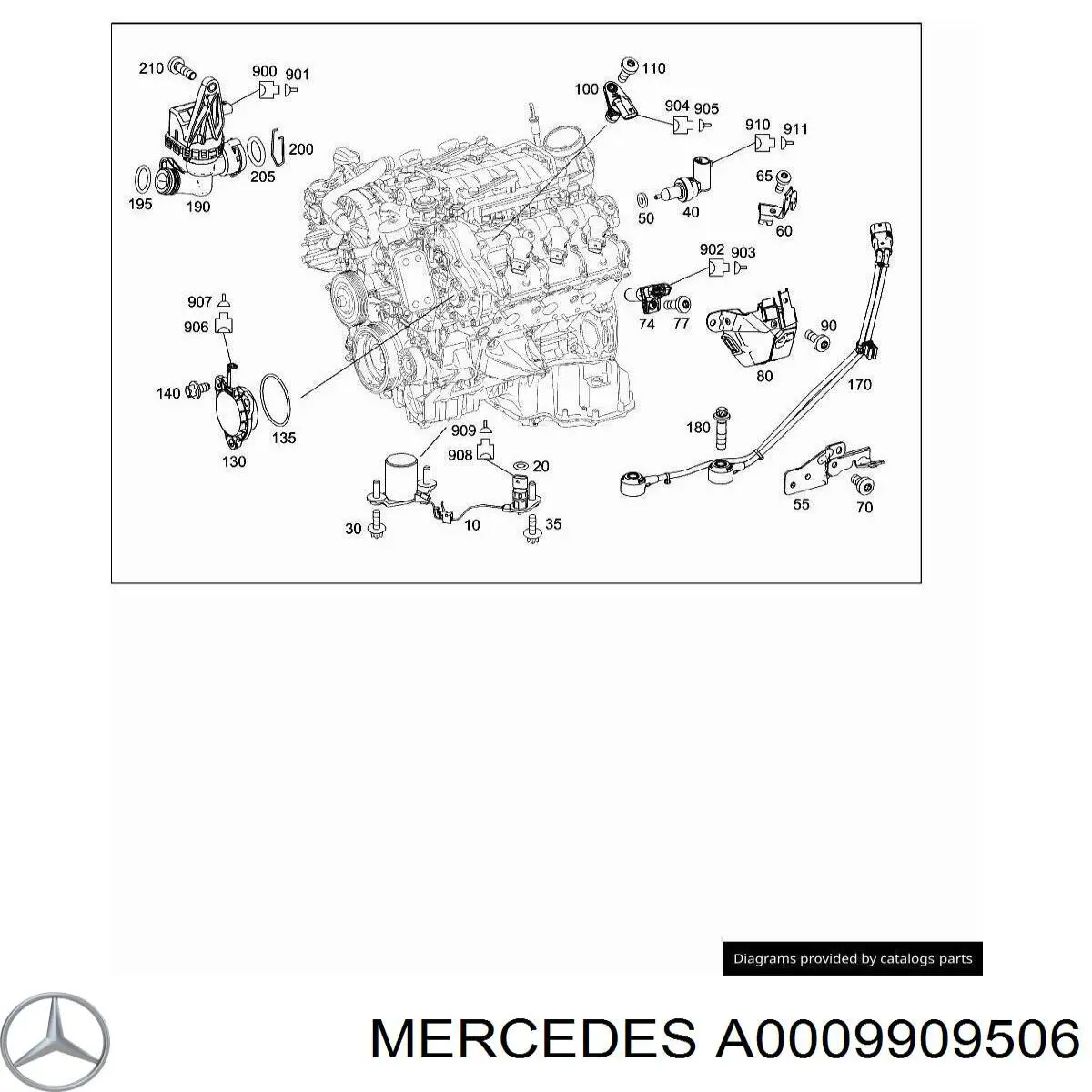  Mercedes A0009909506 цена, от 6.33 USD