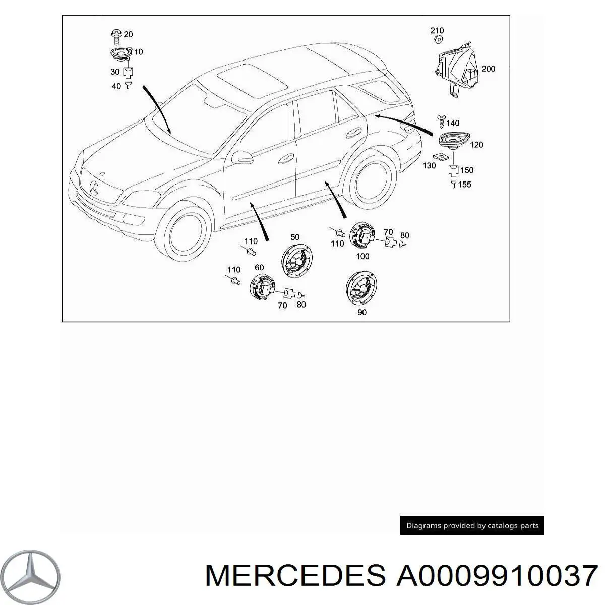  Mercedes A0009910037 цена, от 1.27 USD