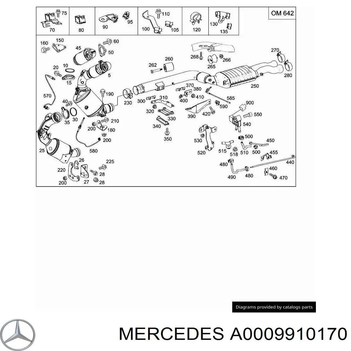 Купить A0009910170 Mercedes Петли ветрового окна